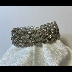 Multi-Strand, Smokey Quartz and Crystal Bracelet